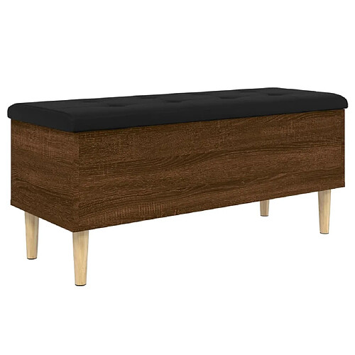 Maison Chic Banc de rangement | Meuble de rangement d'Entrée | Coffres d'Intérieur chêne marron 102x42x46 cm bois d'ingénierie -MN15266