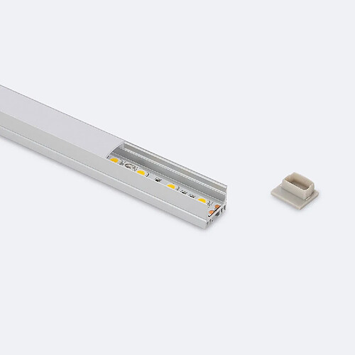 Ledkia Profilé Aluminium en Saillie et Suspendue 2m Pour Ruban LED jusqu'à 13 mm 2 m