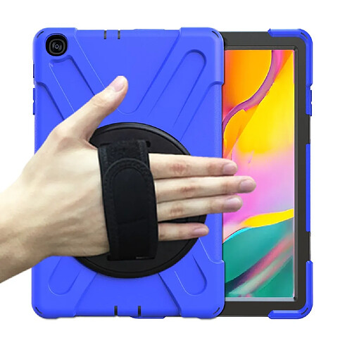 Coque en TPU + Silicone combo en forme de X bleu pour votre Samsung Galaxy Tab A 10.1 (2019) SM-T515