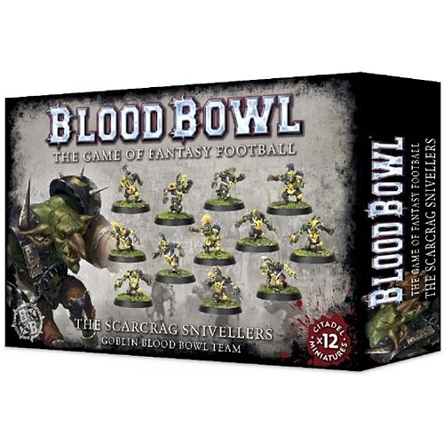 Games workshop Blood Bowl The Game of Fantasy Football The Scarcrag Snivellers Goblin Team (12 Miniatures)