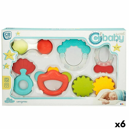 Color Baby Kit de hochets Colorbaby 6 Pièces 12,5 x 1,5 x 6,5 cm (6 Unités)