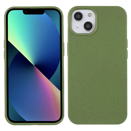 Coque en TPU anti-chute, style paille de blé vert noirâtre pour votre Apple iPhone 13 mini 5.4 pouces