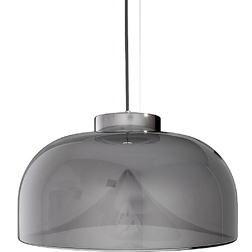 ICONIK INTERIOR Lampe Suspension en Cristal - Design Moderne - Grenda Fumée