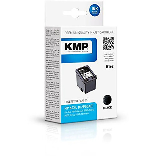 Flashpoint Ag KMP Cartouche d'encre pour HP Officejet 5740?; Envy 5640, 7640, H162, Black