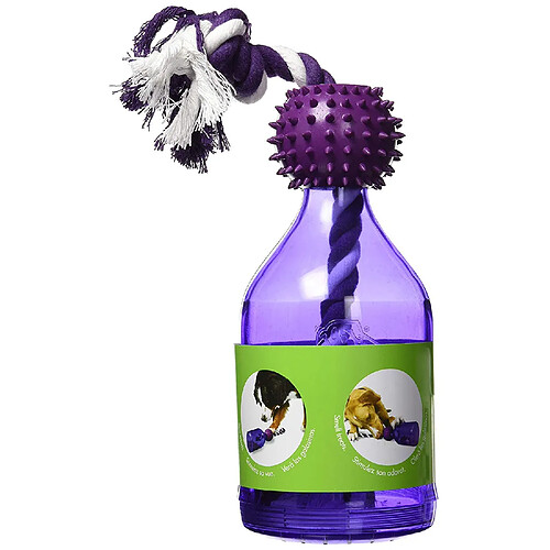 PetSafe - Jouet pour Chien Busy Buddy Tug-a-Jug (M/L), Corde à tirer, Jouet Distributeur de Croquettes, Friandises - pour Chien Moyen et Grand