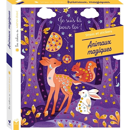 Les ateliers de Marion Blanc : Strass et stickers Animaux magiques : boîte avec accessoires