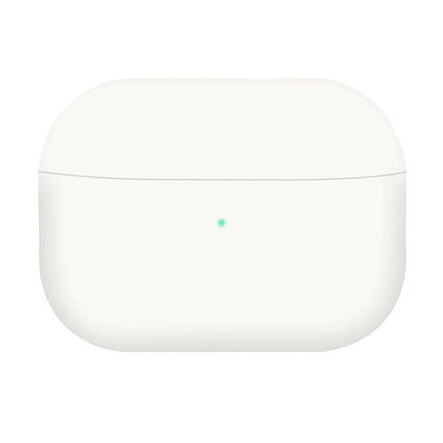 Avizar Étui Intégral AirPods Pro et Pro 2 Silicone Soft-touch Compatible Qi blanc