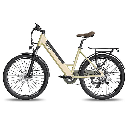 Honey Whale FAFREES F26 Pro 14.5AH Vélo Électrique - Moteur 250W Batterie 36V14.5AH Assisted Autonomie 110KM Frein à Disque Mécanique - Doré