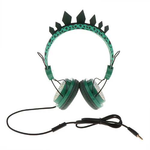 Casque Enfants Dinosaure Pour Garçons Enfants Adolescents, Casque Filaire 3,5 Mm Avec Bandeau Réglable, Casque Sur L'oreille Avec Cadeau D'anniversair