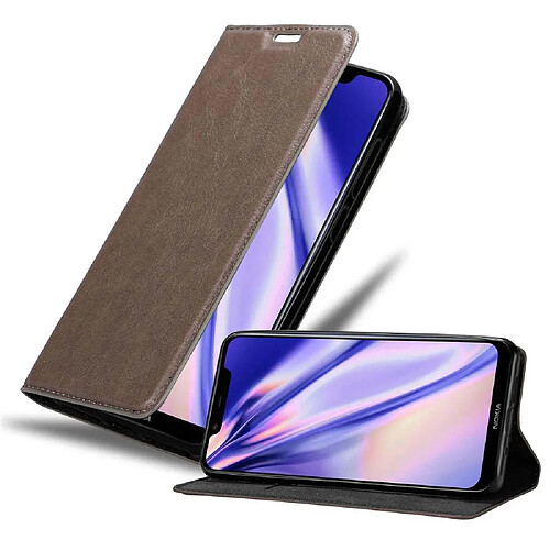 Cadorabo Coque Nokia 7.1 PLUS / X7 Etui en Brun