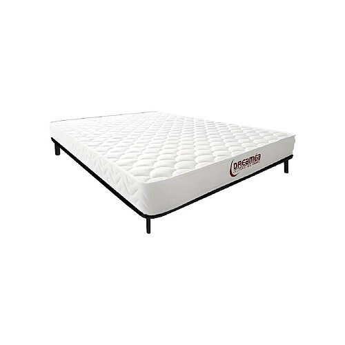 Vente-Unique Ensemble 140 x 190 cm cadre à lattes + matelas mémoire de forme ép.15cm - PELOPS de DREAMEA