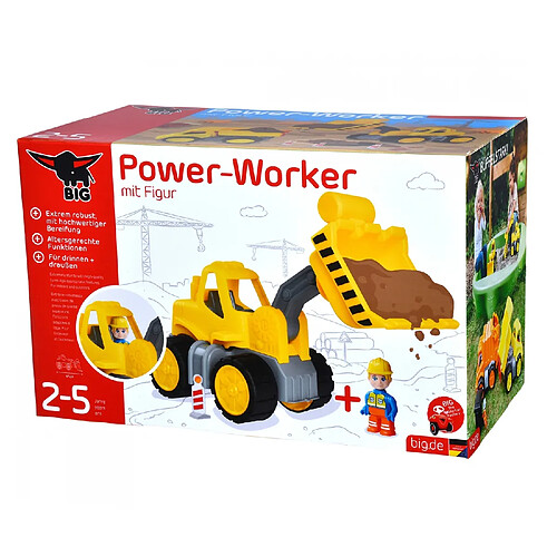 Big Chargeur sur pneus Power-Worker et figurine