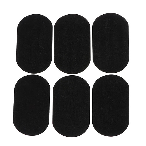 6pcs de fer sur le badge en tissu en daim patch appliqué en tissu pour les vêtements noirs