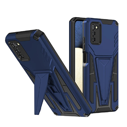 Coque en TPU antichoc avec béquille bleu foncé pour votre Samsung Galaxy A20s