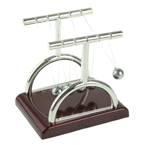 Yonis Mini Newton Cradle 10mm Argenté Pour Bureau