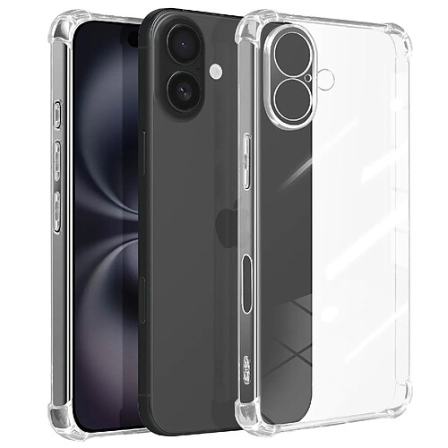 Mayaxess Coque Antichoc pour iPhone 16 Plus Coins Renforcés Transparent