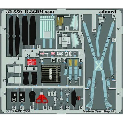 MiG-29 Fulcrum K-36DM seat für Trumpeter Bausatz- 1:32e - Eduard Accessories