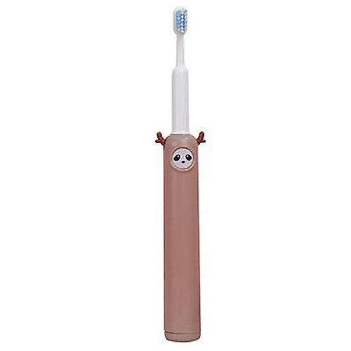 Universal Brosse à dents électrique pour enfants rechargeable USB (marron)