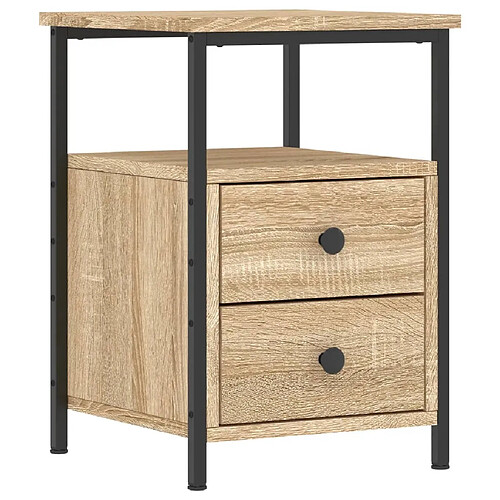 Maison Chic Table de chevet | Table de nuit chêne sonoma 34x35,5x50 cm bois d'ingénierie -GKD67037