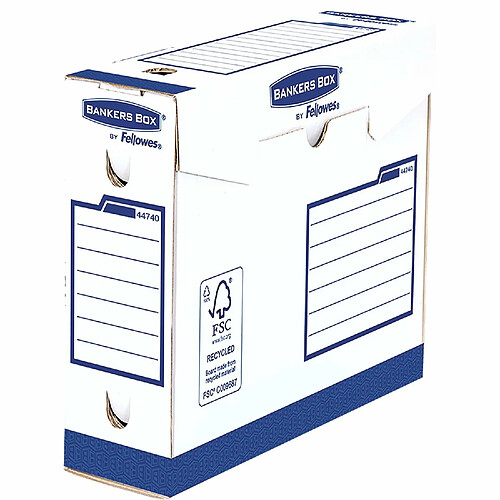 Kaze Fellowes Bankers Box Basic Lot de 20 Boîtes d'archives 8 cm A4 Bleu/Blanc