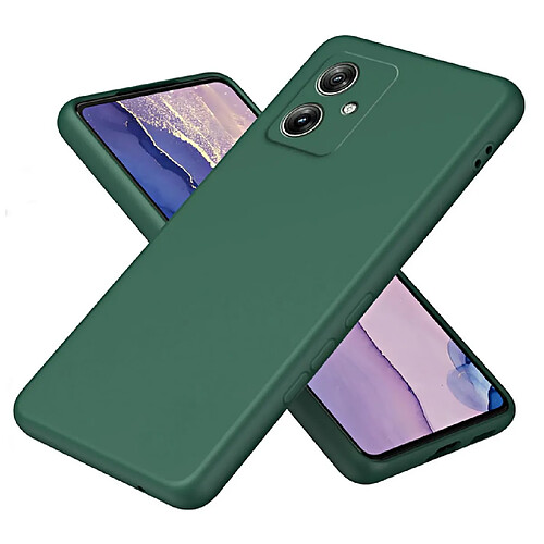 Htdmobiles Coque pour Motorola Moto G54 5G - housse etui silicone gel fine + film ecran - VERT