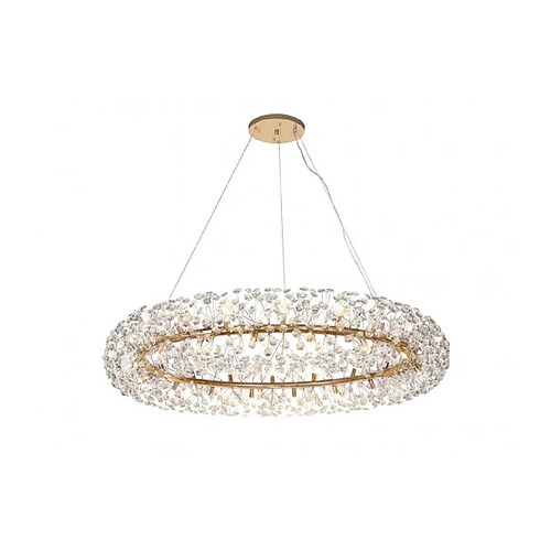 Luminaire Center Suspension 36 ampoules Cristal k9 Or français