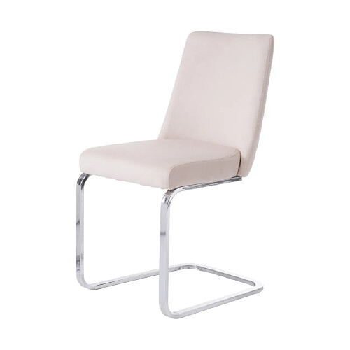 ComfortXL Ensemble De 2 Chaises En Velours De Luxe Pour Salon, Beige