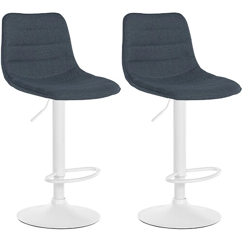 Non Lot de 2 tabourets de bar Lex tissu W