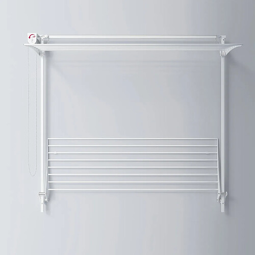 Foxydry Wall Plus 150, Séchoir vertical mural, rétractable et pliable, Blanc 152x137x52 cm