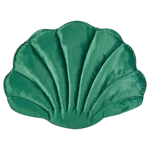 Beliani Coussin CONSOLIDA Velours Unicolore Vert émeraude