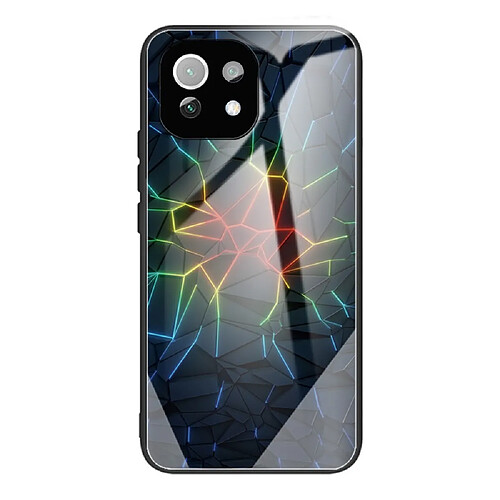 Coque en TPU anti-rayures géométrie pour votre Xiaomi Mi 11 Lite 4G/5G