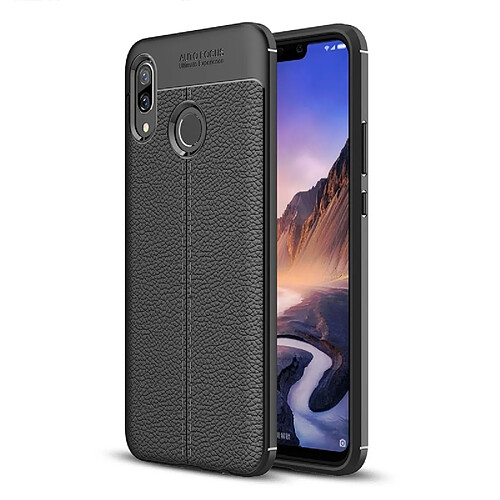 Wewoo Coque Housse antichoc TPU Litchi Texture pour Huawei Nova 3 Noir