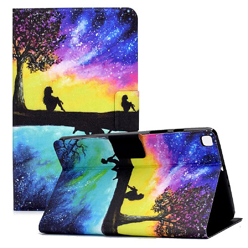 Etui en PU Conception d'impression de motifs Arbre et fille pour votre Samsung Galaxy Tab A7 Lite 8.7 pouces T220/T225