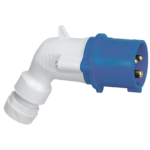 fiche coudée mâle 16 ampères 2p+t ip44 bleu - legrand 056453