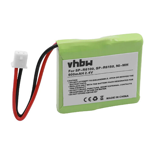 Vhbw Batterie NI-MH 600mAh 2.4V compatible pour SAMSUNG SPR-6100 / SPR-6150 / SP-R6100 / SP-R6150