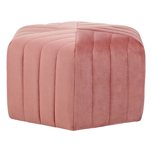 Beliani Pouf MURIETTA Rose Velours 53 cm 48 cm