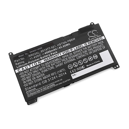 vhbw batterie compatible avec HP ProBook 440 G5 (2UB52EA), 440 G5 (2XZ66ES), 440 G5 (3BZ66EA) laptop (4000mAh, 11,4V, Li-Polymère, noir)