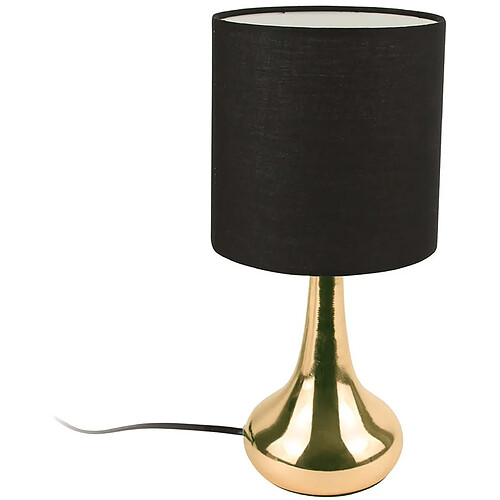 The Home Deco Factory Lampe touch en métal doré 32.5 cm noir.