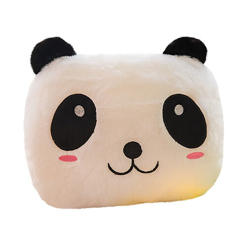 Universal Oreiller panda lumineux peluche géant poupée panda lumineux nuit Saint Valentin oreiller panda lumineux coloré oreiller peluche 2021 | Oreiller de luxe (blanc)