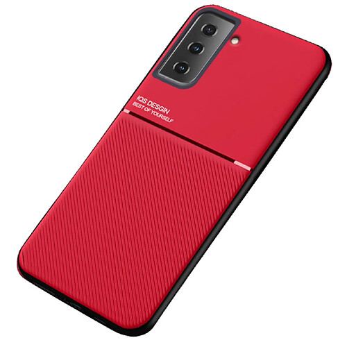 Coque en TPU + PU rouge pour votre Samsung Galaxy S21 5G