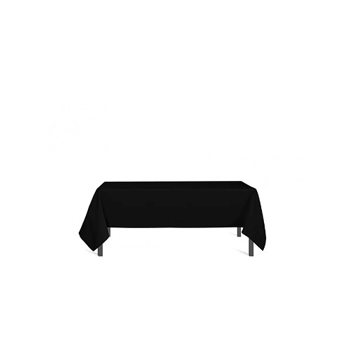 Soleil D'Ocre Nappe anti-tâches rectangulaire Alix - L 270 x l 160 cm - Noir