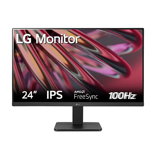 ECRAN LG 24" Noir 24MR400-B 16:9 IPS 5ms 1920×1080 250cd/m2 100Hz 1300:1 HDMI VGA VESA 100x100 Inclinaison Mode DAS Black Stabilizer AMD FreeSync™