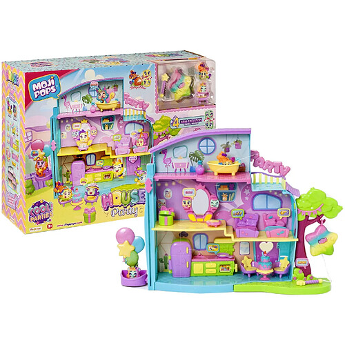 Magic Box Int. Ensemble Maison MojiPops Party house avec piñata et figurines exclusives