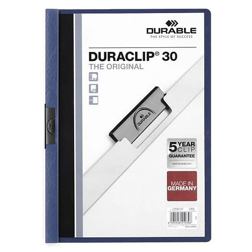 Durable Duraclip Dossier Bleu (25 Pièces)
