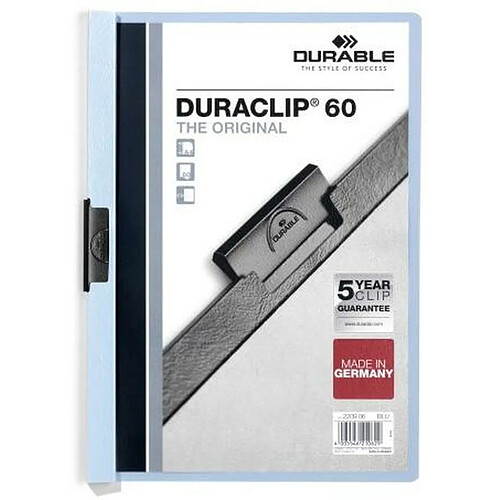 Durable Duraclip dossier bleu transparent A4 25 pcs