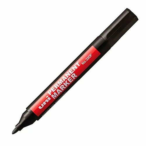 Uni Ball Marqueur permanent Uni-Ball 320F Noir (12 Unités)