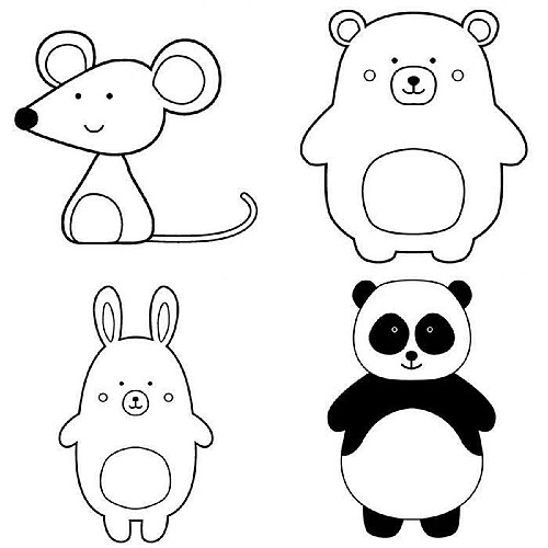 Artemio Tampons Bois Animaux Adorables