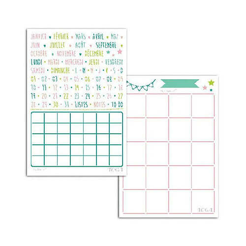 Toga Pochoirs Bullet Journal - Mois