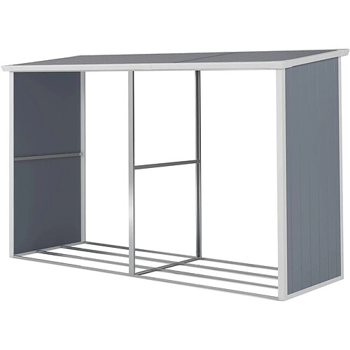 Habitat Et Jardin Abri bûches résine [ ]Alexandre[ ] - 3.38 m² - 302 x 112 x 190 cm - Gris