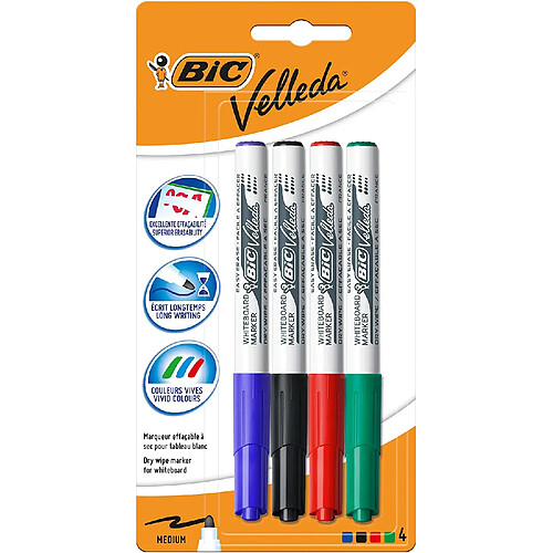 Bic Feutres Velleda 4 Couleurs